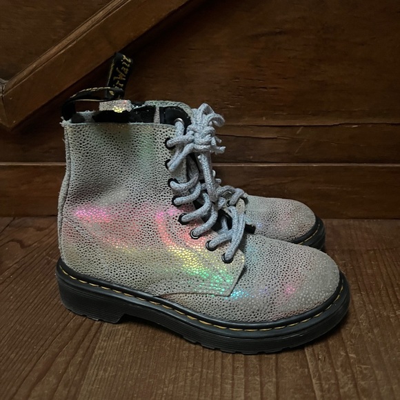 Dr. Martens Other - Dr. Martens Kids Iridescent Boots - Silver